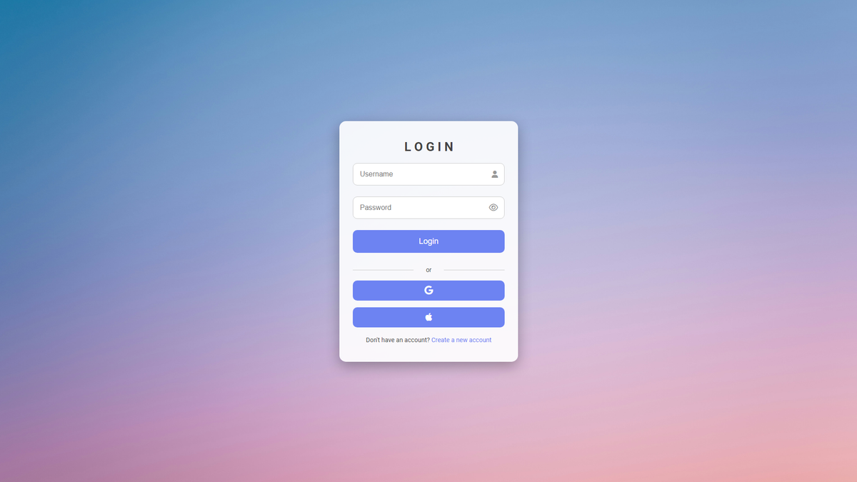 Login template
